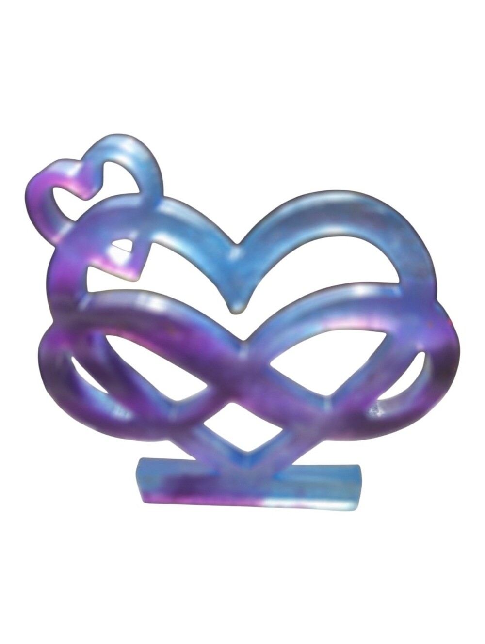 Resin Love Sign – Infinity Heart Sculpture, Glitter Ombre - Picture 4 of 5